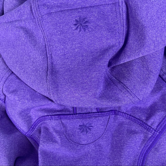 Athleta Rishi Jacket Yoga Hoodie Size M Medium Purple 59006 Hoody Zip Front L/S - Picture 10 of 10